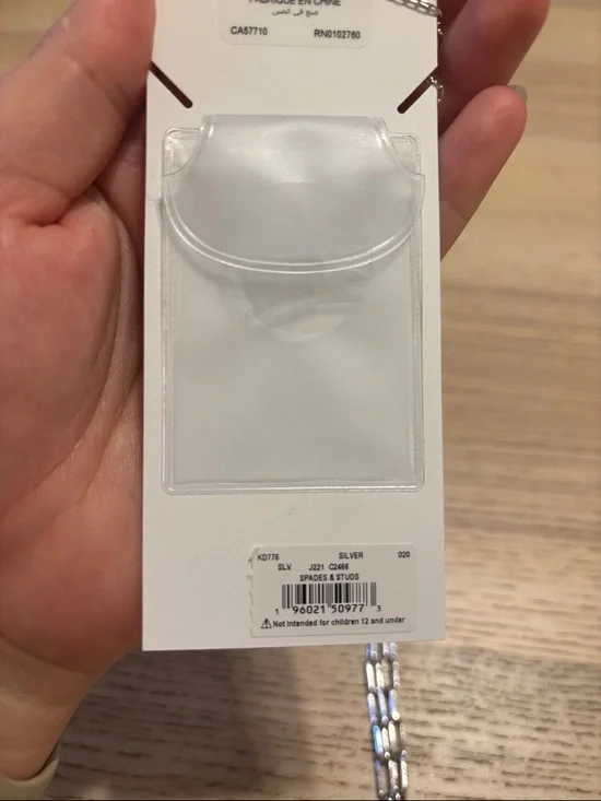 kate spade silver floral pendant paperclip chain necklace - Picture 2 of 3